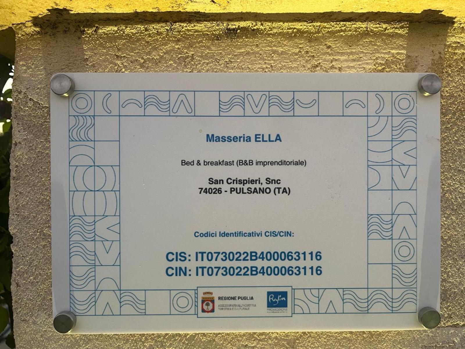 Masseria Ella 풀사노 외부 사진